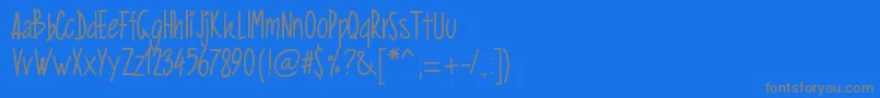 Pwverticalized Font – Gray Fonts on Blue Background