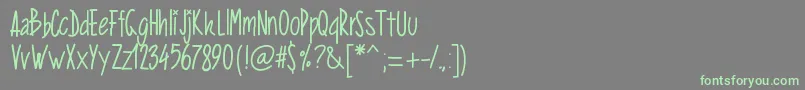 Pwverticalized Font – Green Fonts on Gray Background
