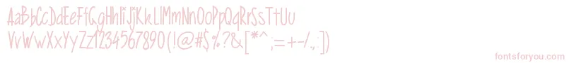 Pwverticalized Font – Pink Fonts on White Background