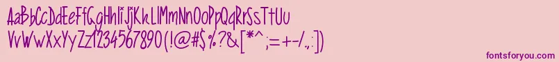 Pwverticalized Font – Purple Fonts on Pink Background