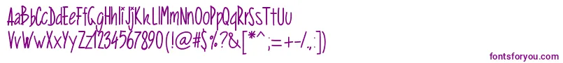 フォントPwverticalized – 紫色のフォント