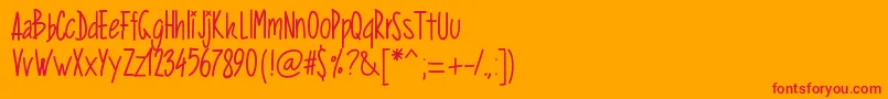 Шрифт Pwverticalized – красные шрифты на оранжевом фоне