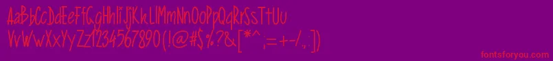 Pwverticalized Font – Red Fonts on Purple Background