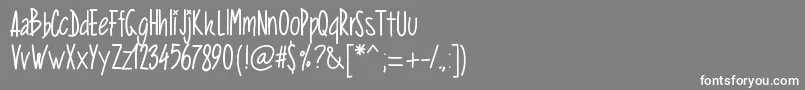フォントPwverticalized – 灰色の背景に白い文字
