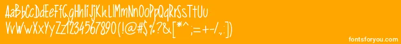 Pwverticalized Font – White Fonts on Orange Background