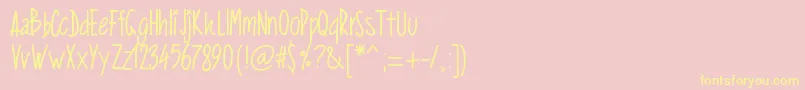 Pwverticalized Font – Yellow Fonts on Pink Background