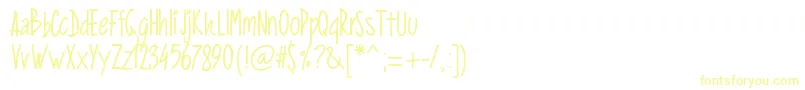 Шрифт Pwverticalized – жёлтые шрифты