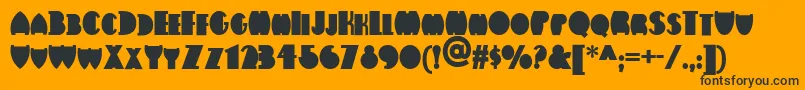 Flatironnf Font – Black Fonts on Orange Background