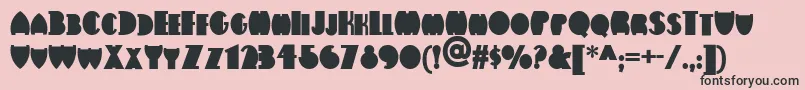 フォントFlatironnf – ピンクの背景に黒い文字