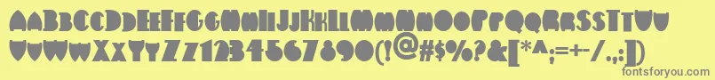 Flatironnf Font – Gray Fonts on Yellow Background