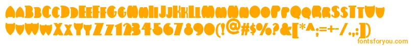 Flatironnf-Schriftart – Orangefarbene Schriften