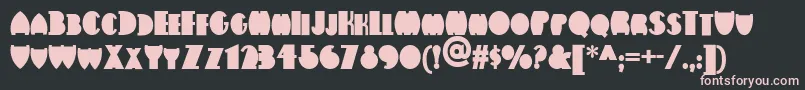 フォントFlatironnf – 黒い背景にピンクのフォント