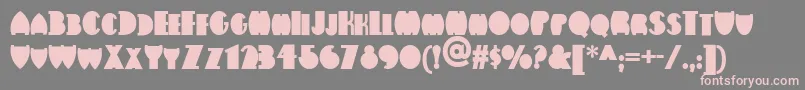 フォントFlatironnf – 灰色の背景にピンクのフォント