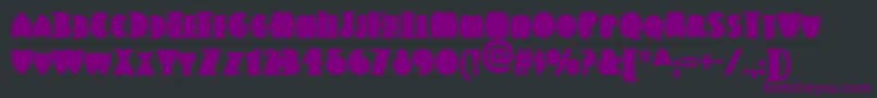 フォントFlatironnf – 黒い背景に紫のフォント
