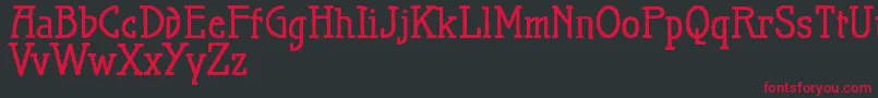 フォントMaiersnr21proBold – 黒い背景に赤い文字