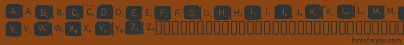Czcionka Scrabble – czarne czcionki na brązowym tle