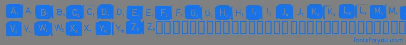 フォントScrabble – 灰色の背景に青い文字