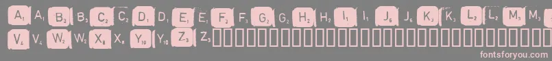 fuente Scrabble – Fuentes Rosadas Sobre Fondo Gris