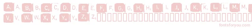 Więcej informacji o czcionce Scrabble Czcionka Scrabble – różowe czcionki