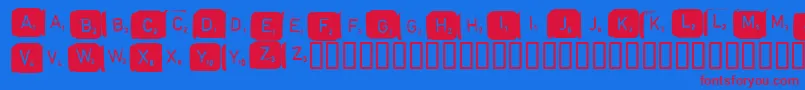 Scrabble Font – Red Fonts on Blue Background