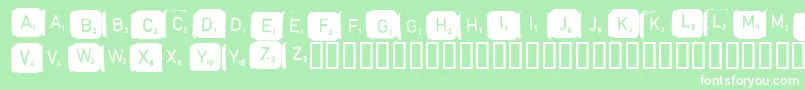 More about Scrabble Font Scrabble Font – White Fonts on Green Background