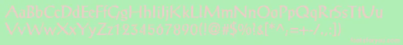 PosaunedbNormal Font – Pink Fonts on Green Background