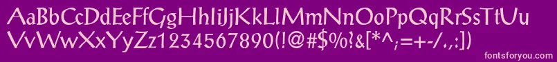 PosaunedbNormal Font – Pink Fonts on Purple Background