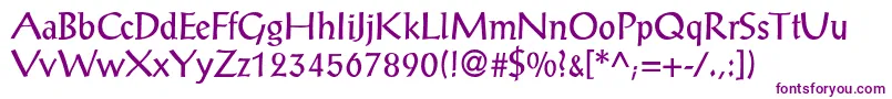 PosaunedbNormal Font – Purple Fonts on White Background