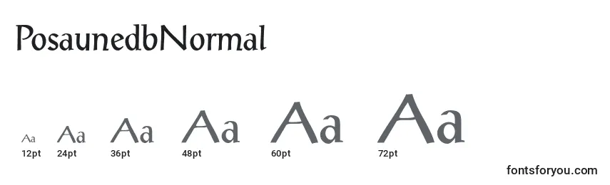 Размеры шрифта PosaunedbNormal