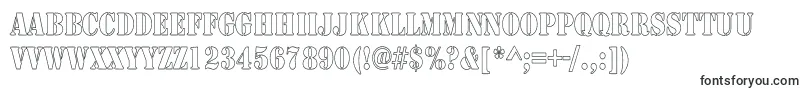ArmyHollowThin-fontti – Alkavat A:lla olevat fontit