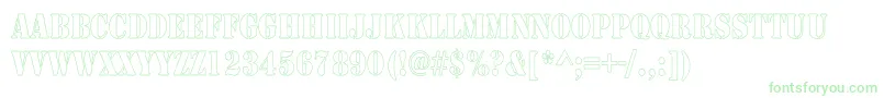 ArmyHollowThin-Schriftart – Grüne Schriften