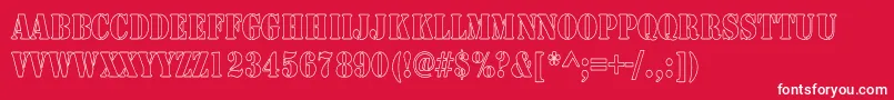 ArmyHollowThin Font – White Fonts on Red Background