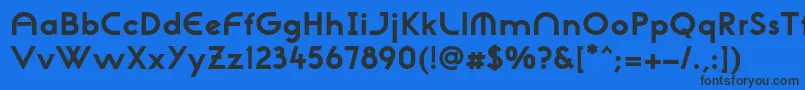 フォントNeogothisadfstdExtrabold – 黒い文字の青い背景