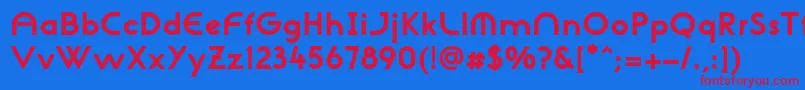 NeogothisadfstdExtrabold-Schriftart – Rote Schriften auf blauem Hintergrund