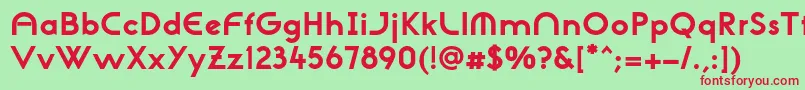 Шрифт NeogothisadfstdExtrabold – красные шрифты на зелёном фоне