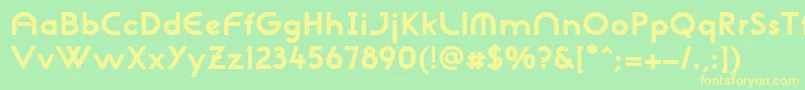 フォントNeogothisadfstdExtrabold – 黄色の文字が緑の背景にあります