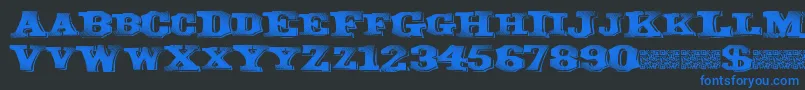 Greatband Font – Blue Fonts on Black Background