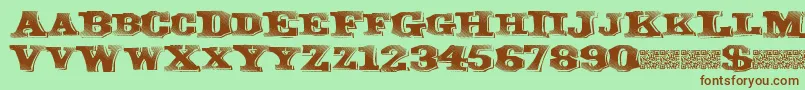 Greatband Font – Brown Fonts on Green Background