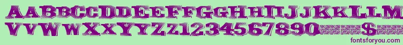 Greatband Font – Purple Fonts on Green Background