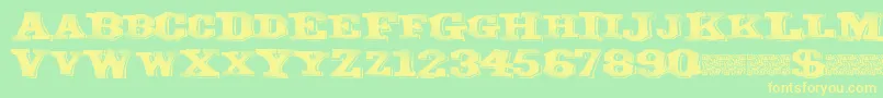 Greatband Font – Yellow Fonts on Green Background