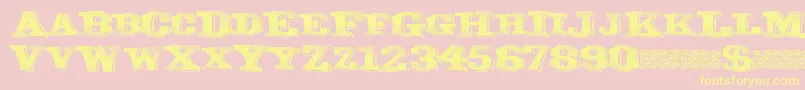 Greatband Font – Yellow Fonts on Pink Background