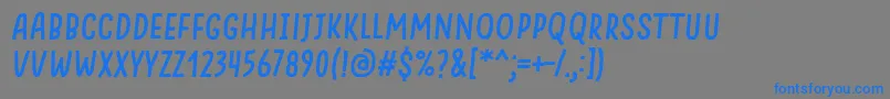 SomethingLooksNaturalItalic Font – Blue Fonts on Gray Background