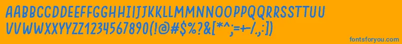 SomethingLooksNaturalItalic Font – Blue Fonts on Orange Background