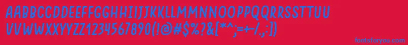 SomethingLooksNaturalItalic Font – Blue Fonts on Red Background
