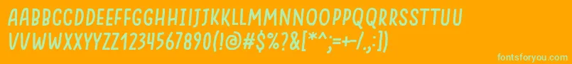 SomethingLooksNaturalItalic Font – Green Fonts on Orange Background