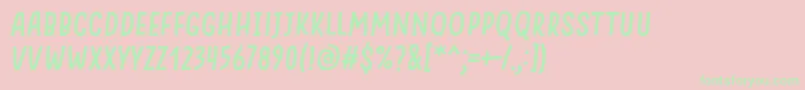 SomethingLooksNaturalItalic Font – Green Fonts on Pink Background