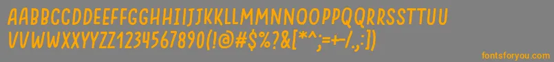 SomethingLooksNaturalItalic Font – Orange Fonts on Gray Background
