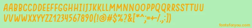 SomethingLooksNaturalItalic Font – Orange Fonts on Green Background