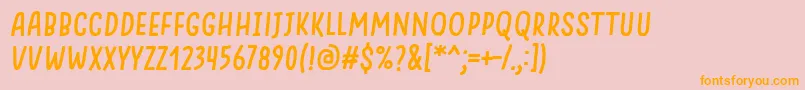 SomethingLooksNaturalItalic Font – Orange Fonts on Pink Background