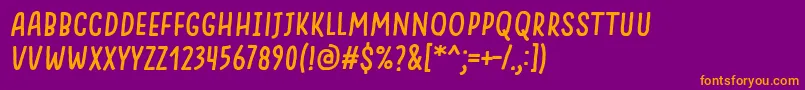 fuente SomethingLooksNaturalItalic – Fuentes Naranjas Sobre Fondo Morado